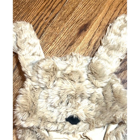 Pottery Barn Kids Bunny Rabbit Costume Jumpsuit Hooded Plush Baby 12-24 Months - Picture 5 of 8